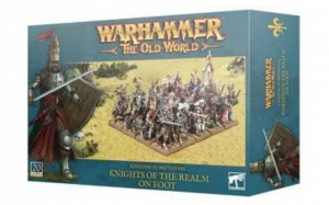 KNIGHTS OF THE REALM ON FOOT set di 20 miniature KINGDOM OF BRETONNIA warhammer THE OLD WORLD età 12+